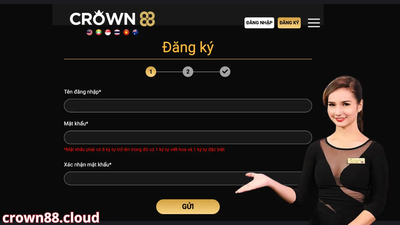 Hướng dẫn đăng ký Crown88