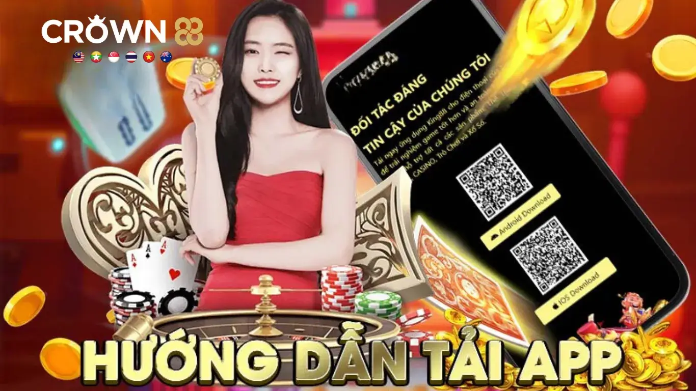 Hướng dẫn tải app crown88