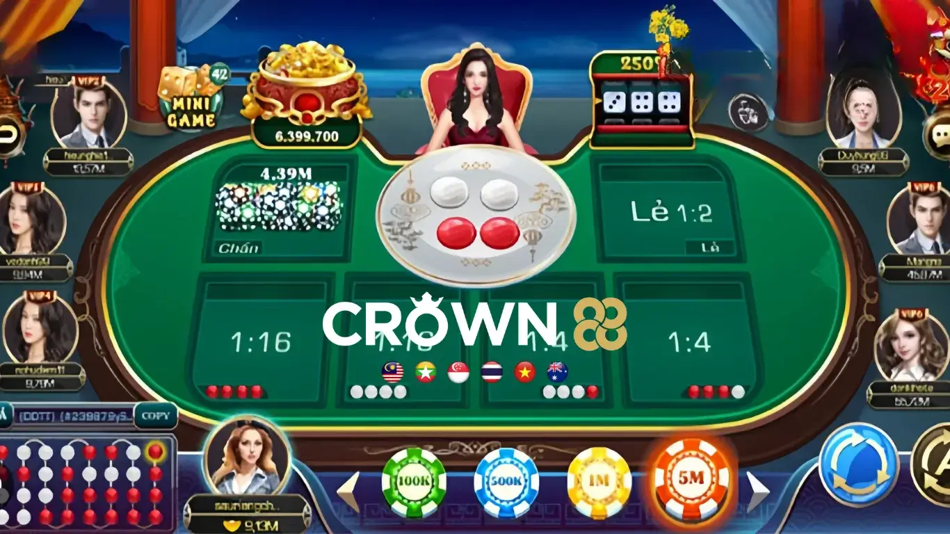 Lý do nên trải nghiệm xóc đĩa tại casino crown88